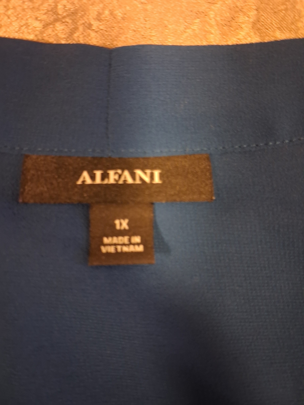 Alfani Dark Teal Blue Wrap-Front Long-Sleeve Hi Low Blouse- Sz 1X - Picture 11 of 12